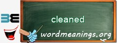 WordMeaning blackboard for cleaned